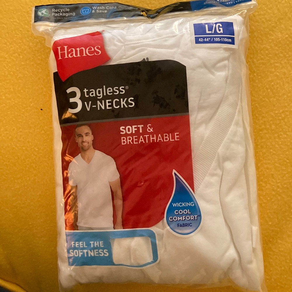 COPY - Hanes 3-Pack Tagless V-Neck T-Shirts